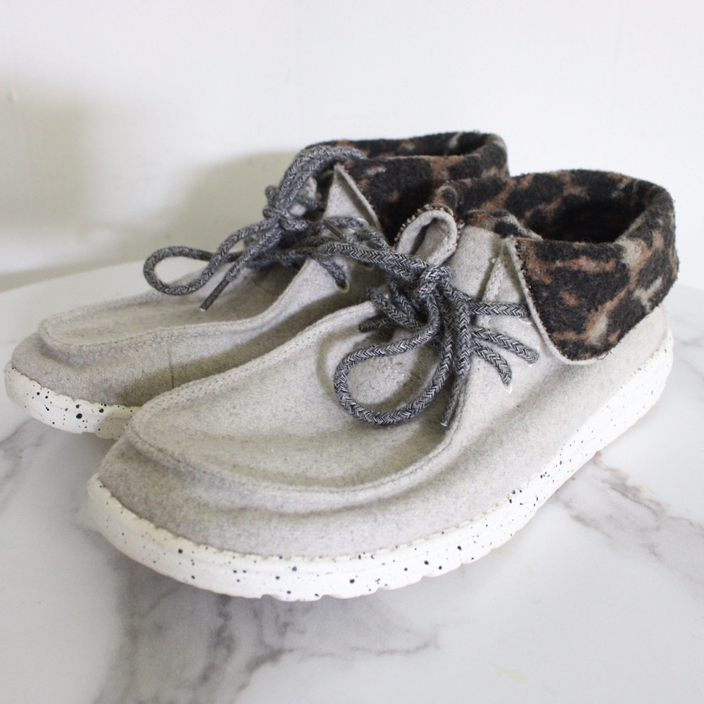 Hey Dude Britt Black Cheetah Slip-Ons